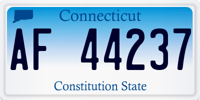 CT license plate AF44237