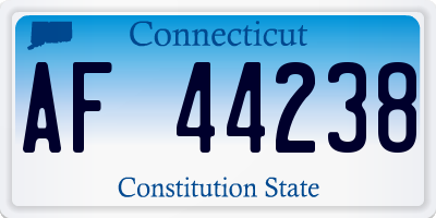 CT license plate AF44238