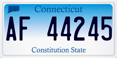 CT license plate AF44245