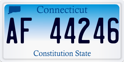 CT license plate AF44246