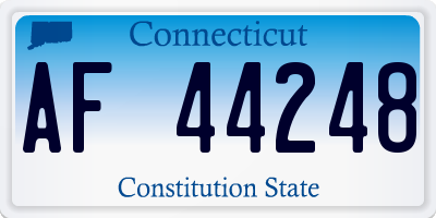 CT license plate AF44248