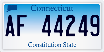 CT license plate AF44249