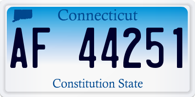 CT license plate AF44251