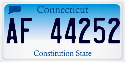CT license plate AF44252