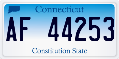CT license plate AF44253