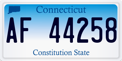 CT license plate AF44258