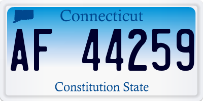 CT license plate AF44259