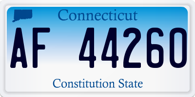 CT license plate AF44260