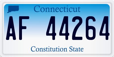 CT license plate AF44264