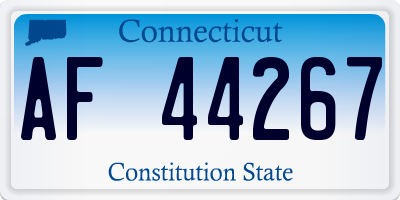 CT license plate AF44267