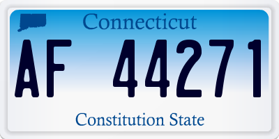 CT license plate AF44271