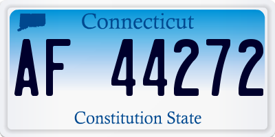 CT license plate AF44272