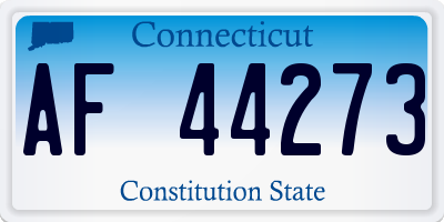 CT license plate AF44273