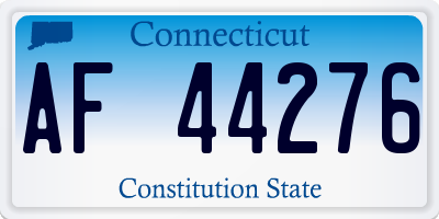 CT license plate AF44276
