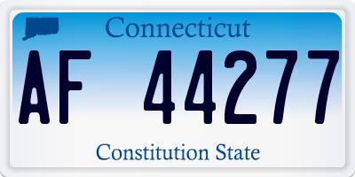 CT license plate AF44277