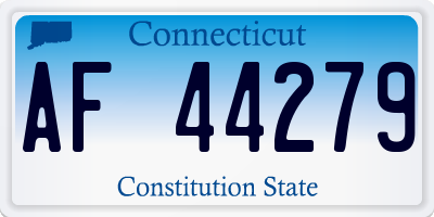 CT license plate AF44279