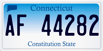 CT license plate AF44282