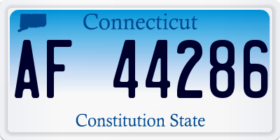 CT license plate AF44286