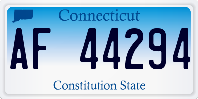 CT license plate AF44294