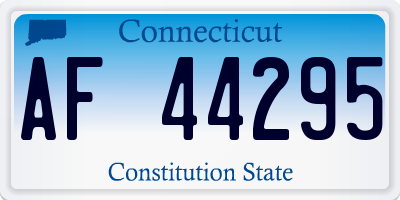 CT license plate AF44295