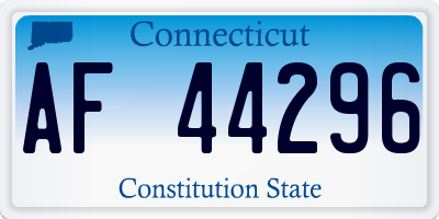 CT license plate AF44296