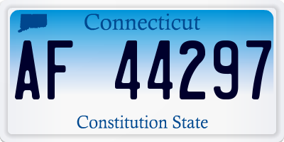 CT license plate AF44297