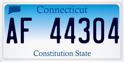 CT license plate AF44304