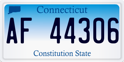 CT license plate AF44306