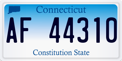 CT license plate AF44310