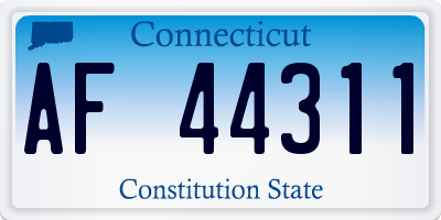 CT license plate AF44311