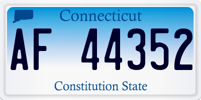 CT license plate AF44352