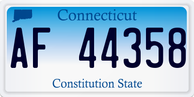 CT license plate AF44358