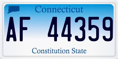 CT license plate AF44359