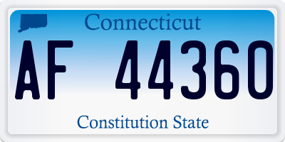 CT license plate AF44360