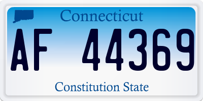 CT license plate AF44369