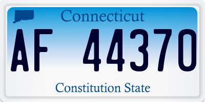 CT license plate AF44370