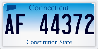 CT license plate AF44372
