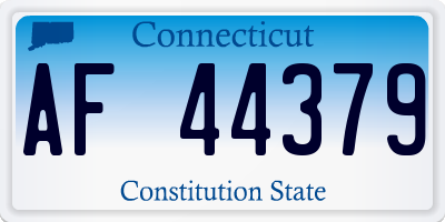 CT license plate AF44379