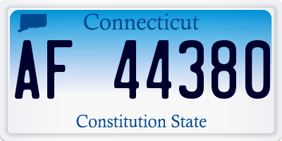 CT license plate AF44380