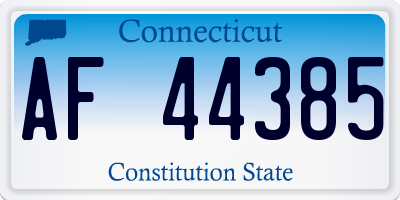 CT license plate AF44385