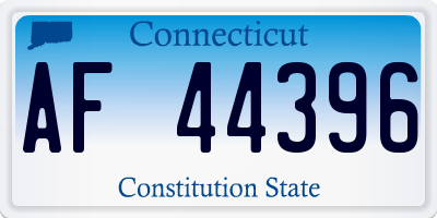CT license plate AF44396