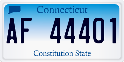 CT license plate AF44401
