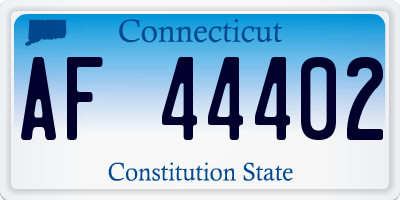 CT license plate AF44402