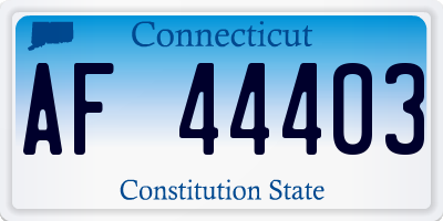 CT license plate AF44403