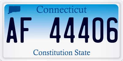 CT license plate AF44406