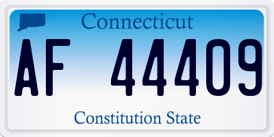 CT license plate AF44409