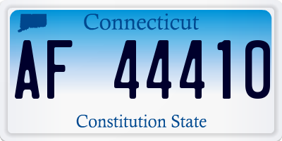 CT license plate AF44410