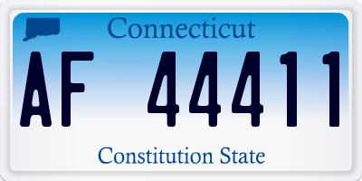 CT license plate AF44411