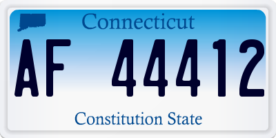 CT license plate AF44412
