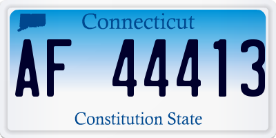 CT license plate AF44413